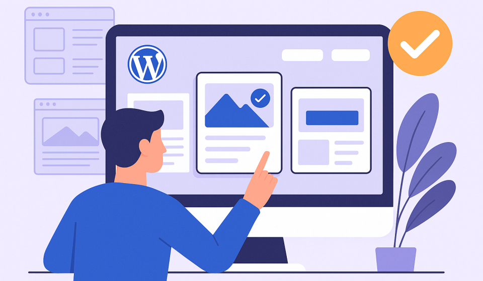 Шаблони WordPress у 2025 році – ілюстрація вибору тем