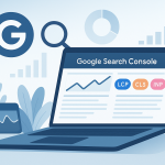 Google Search Console у 2025 році — ноутбук із графіками, звітами та метриками LCP, CLS, INP