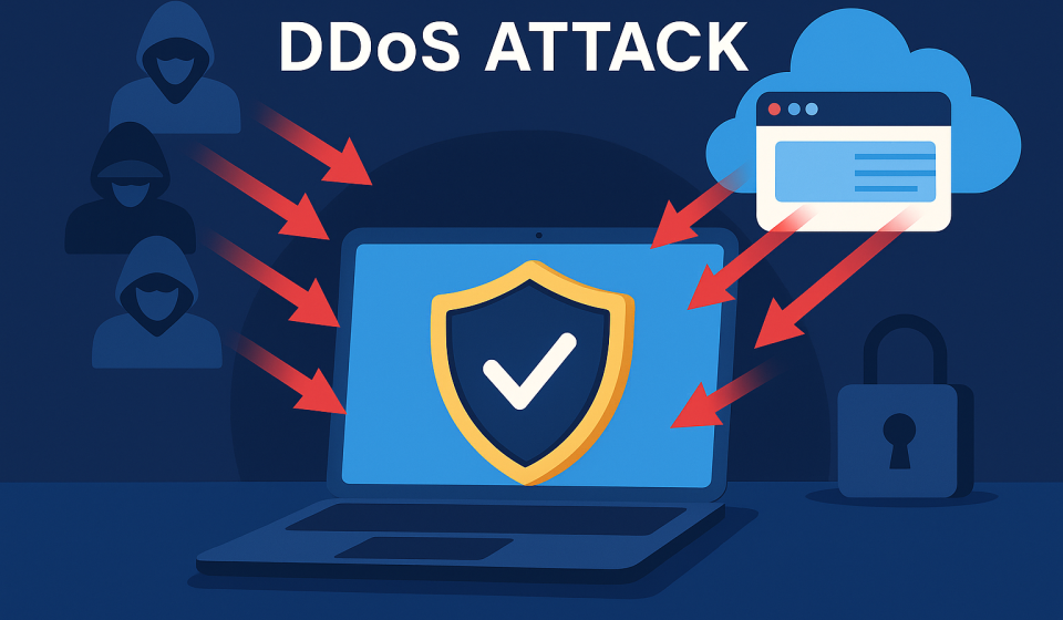 Як захистити сайт від DDoS-атак у 2025 році: технічний гайд Захист сайту від DDoS-атак — сервери, щит і безпечне з'єднання