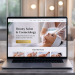 Створення сайту для салону краси та косметолога — сучасне широке зображення без тексту