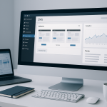 Порівняння різних CMS для корпоративного сайту на екрані комп’ютера в сучасному офісі