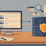 Широке ілюстративне зображення процесу перенесення великого контентного сайту на VPS-сервер без втрати SEO