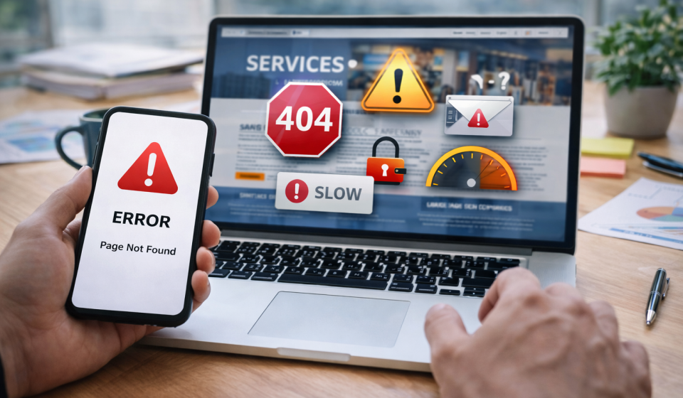 Технічні помилки сайту що заважають отримувати заявки та знижують конверсію