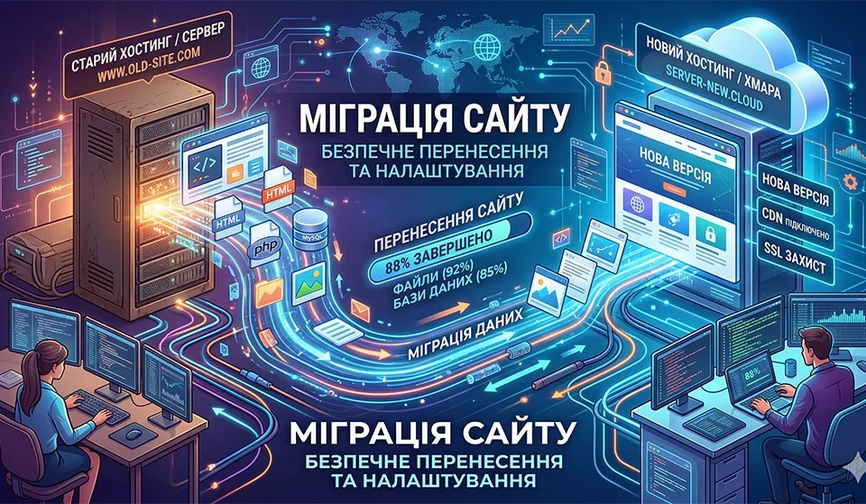 Процес переносу інтернет-магазину з Хорошоп на OpenCart.