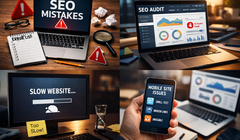 Помилки при створенні сайту що впливають на SEO та роботу сайту