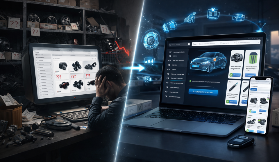 Складна структура та підбір запчастин в інтернет-магазині на OpenCart.